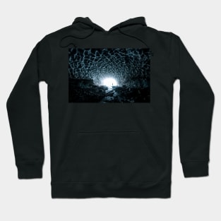 Ice Cave in the Mountains - Landscape Photography Hoodie